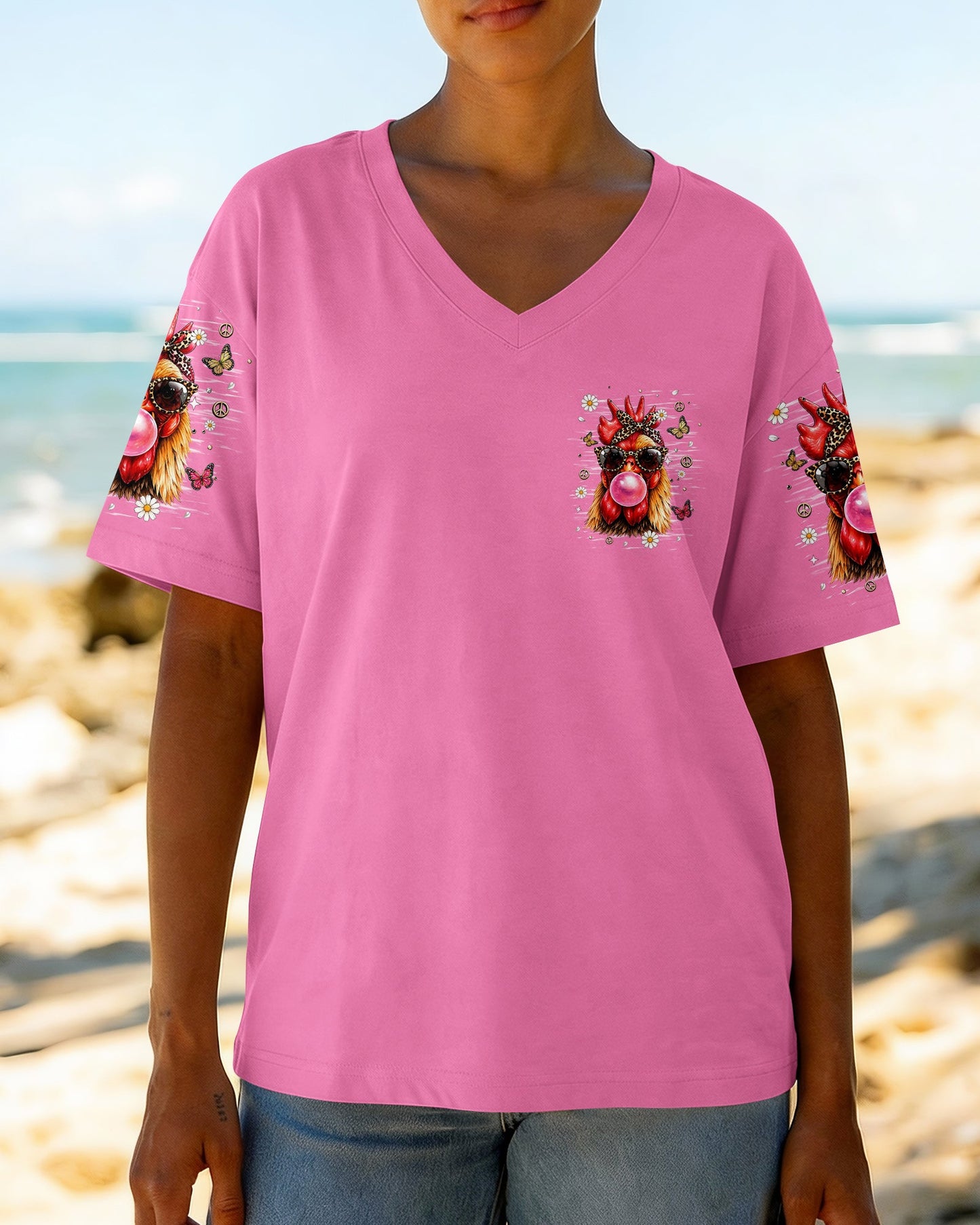 TOO COOL TO BE CLUCKED WITH CHICKEN ALL OVER PRINT  - TLHN1006261
