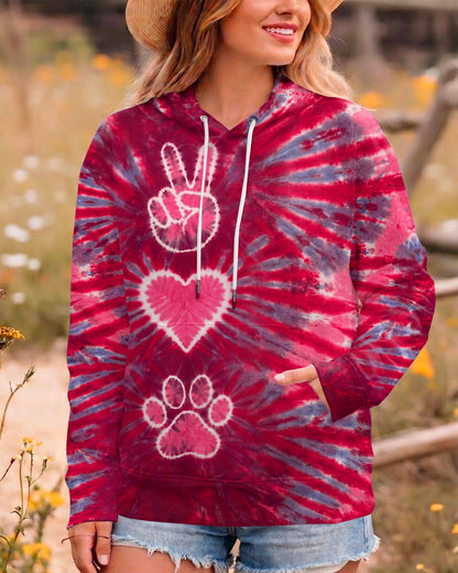 PEACE HAND LOVE PAW PRINT ALL OVER PRINT - TLHN1604262