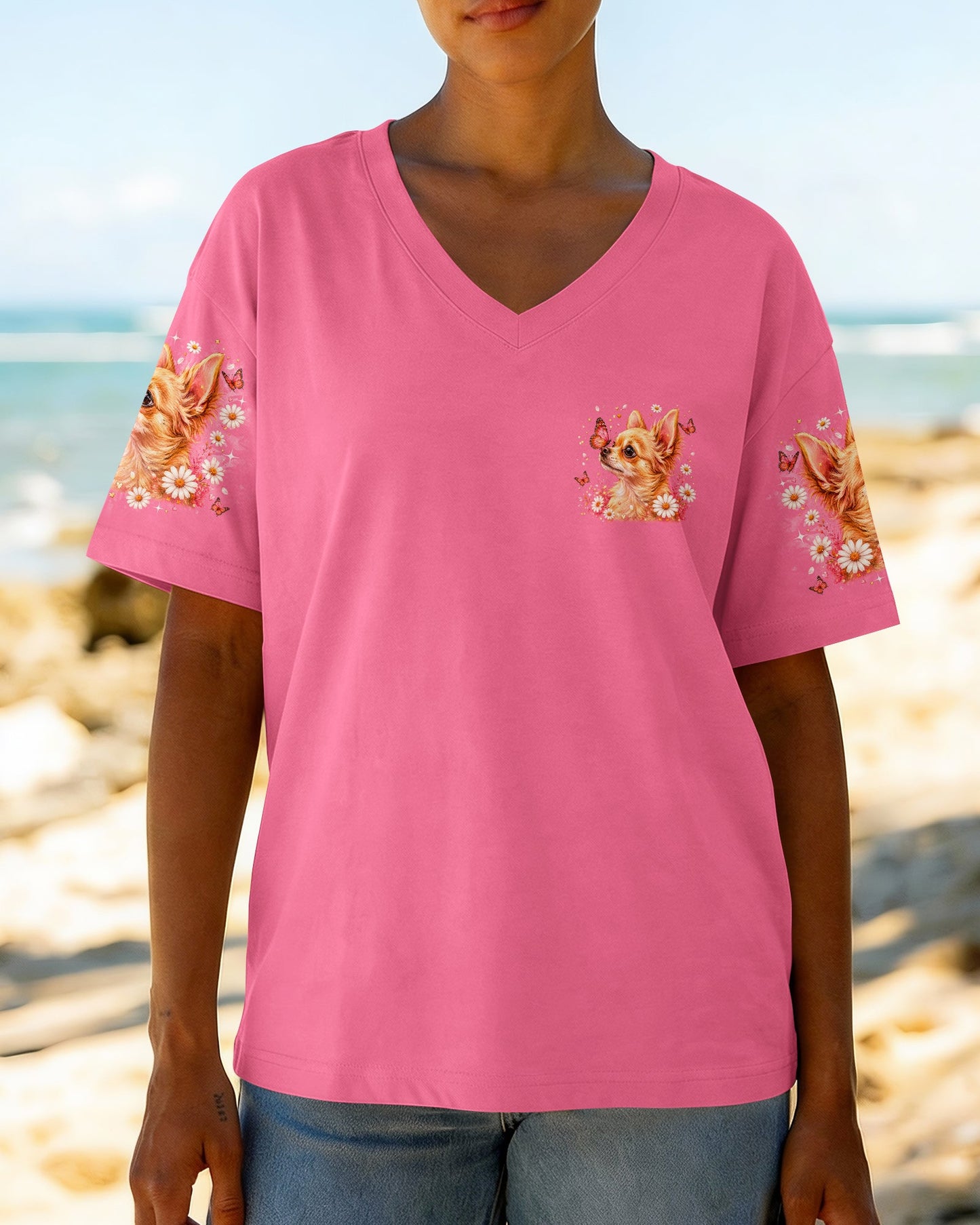 I BELIEVE THERE ARE ANGELS AMONG US CHIHUAHUA DOG ALL OVER PRINT - TLNO2105262