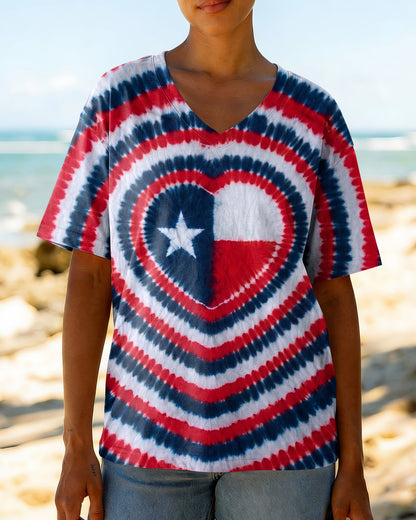 HEART TEXAS STATE RED WHITE & BLUE SWIRL ALL OVER PRINT - TLNO1206262