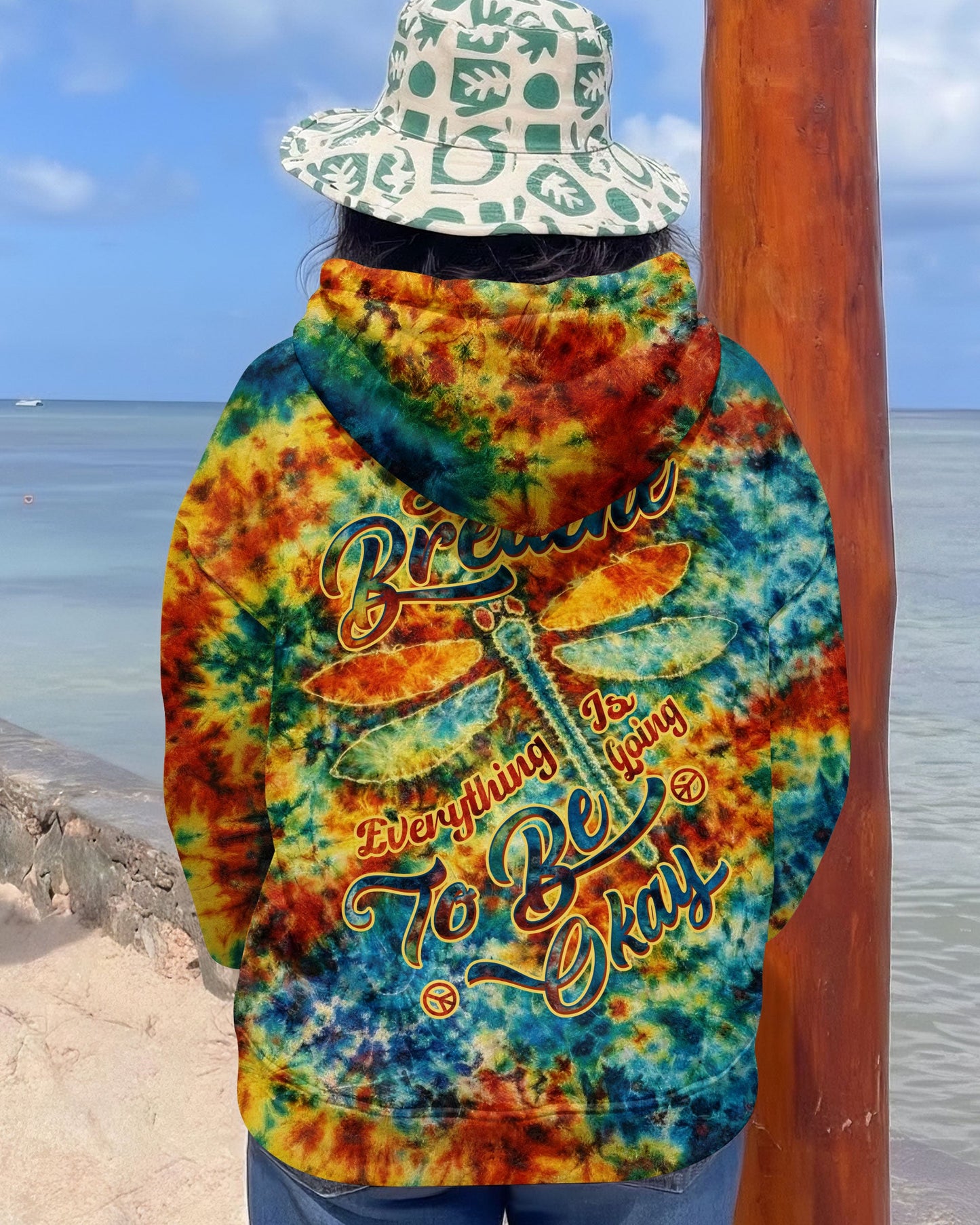 JUST BREATHE DRAGONFLY SWIRL  ALL OVER PRINT  - TLTW1704261