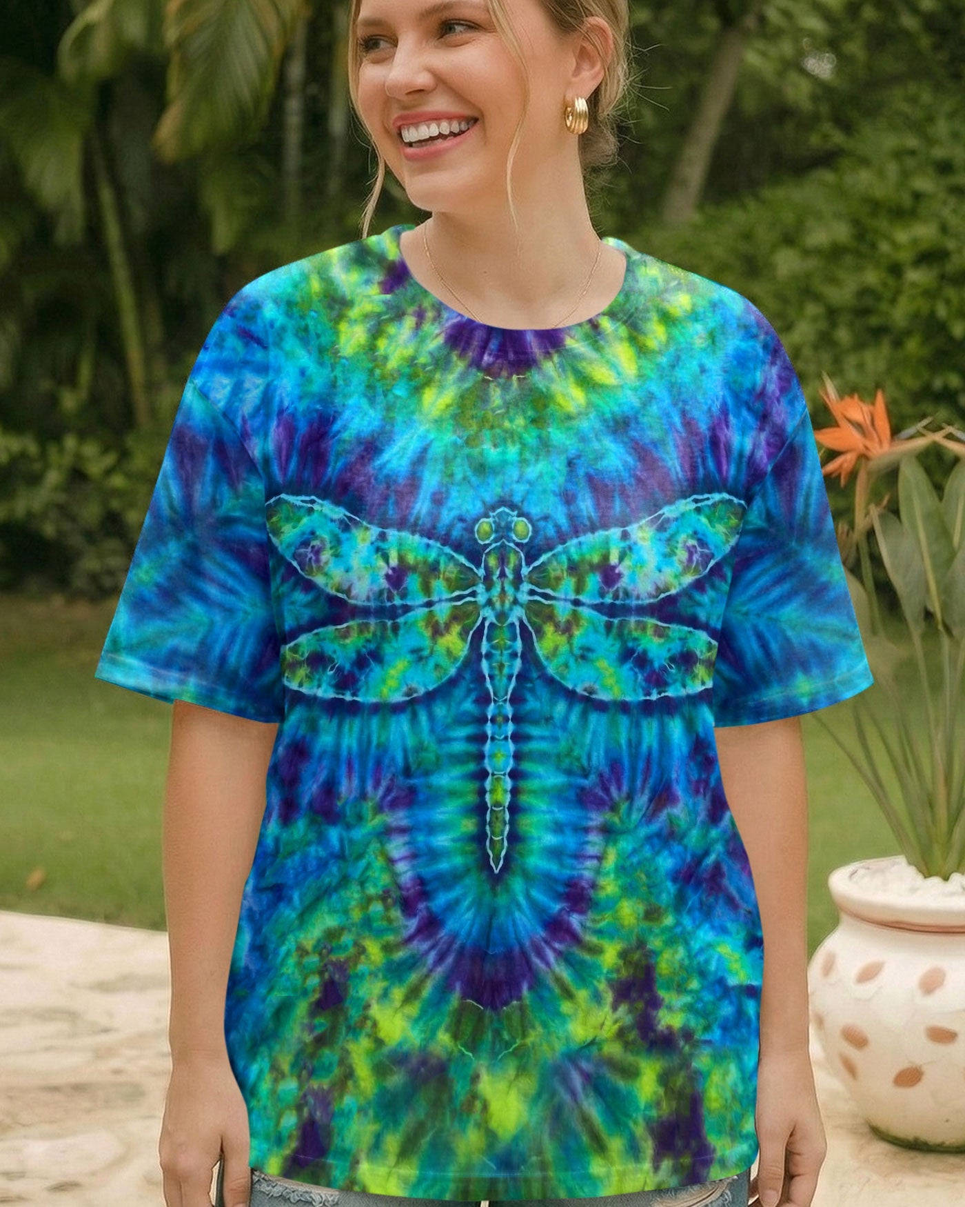 HIPPIE DRAGONFLY  SWIRL ALL OVER PRINT - TLHN0704262