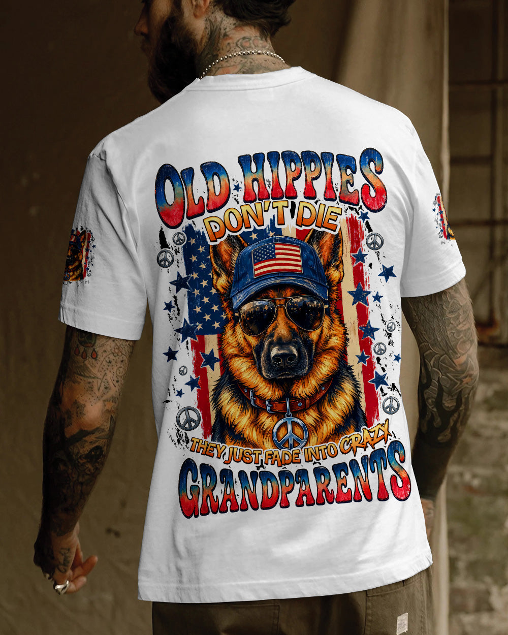 OLD HIPPIES GERMAN SHEPHERD DOG ALL OVER PRINT - TYQY0505261