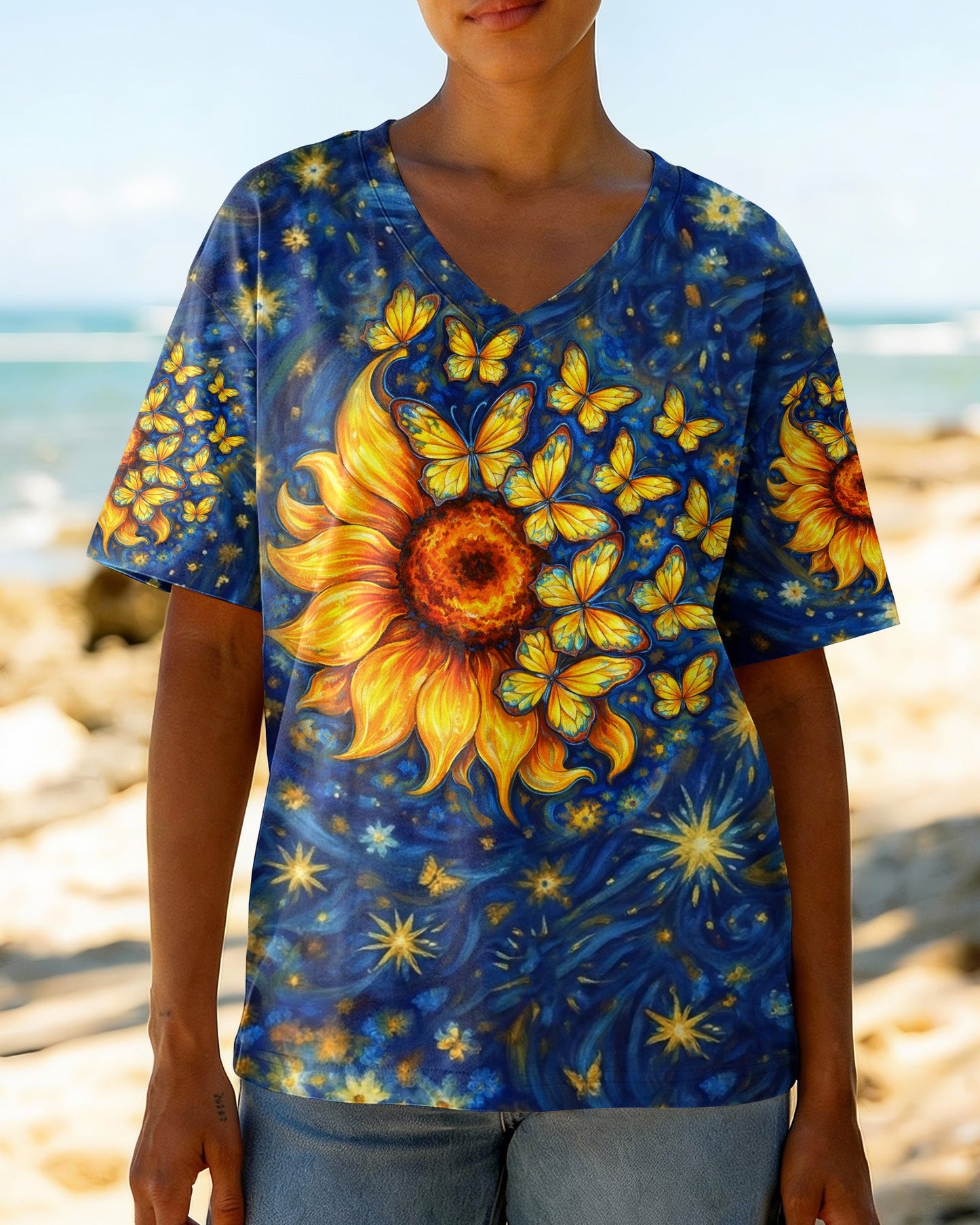 WHISPER WORDS OF WISDOM LET IT BE BUTTERFLY SUNFLOWER  ALL OVER PRINT - TLHN0704261