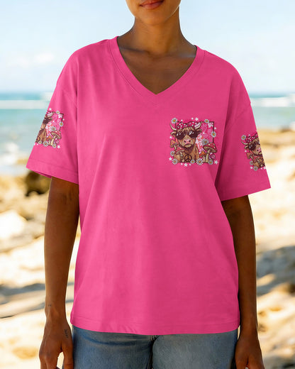 PEACE LOVE AND MOOO COW ALL OVER PRINT - TY1906262