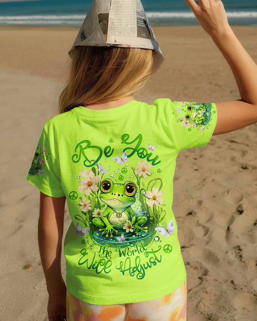 BE YOU THE WORLD WILL ADJUST FROG KIDS ALL OVER PRINT - TLTW1512234