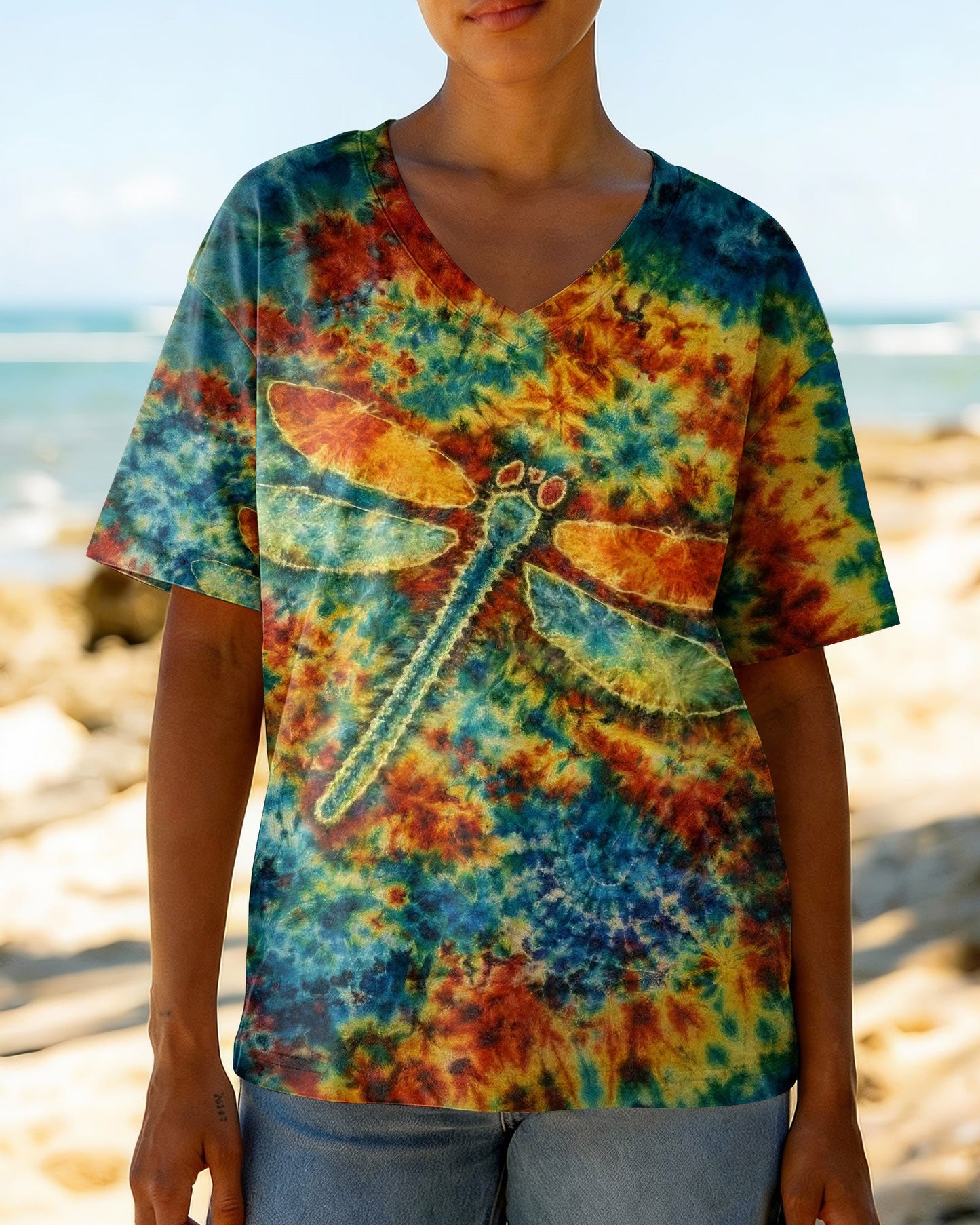 JUST BREATHE DRAGONFLY SWIRL  ALL OVER PRINT  - TLTW1704261