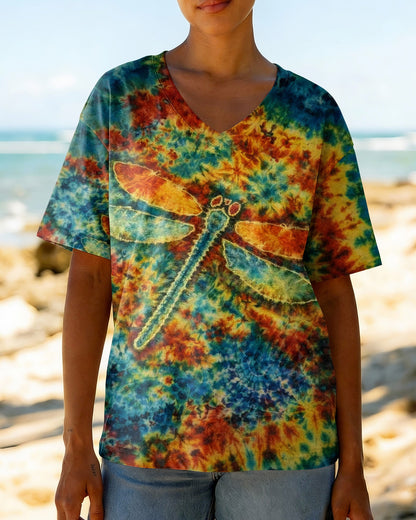 JUST BREATHE DRAGONFLY SWIRL  ALL OVER PRINT  - TLTW1704261