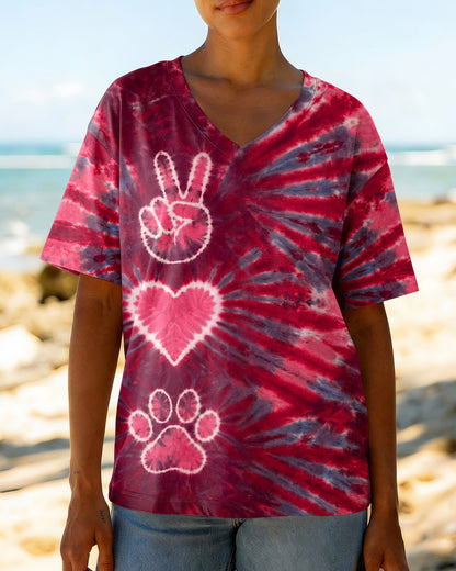 PEACE HAND LOVE PAW PRINT ALL OVER PRINT - TLHN1604262