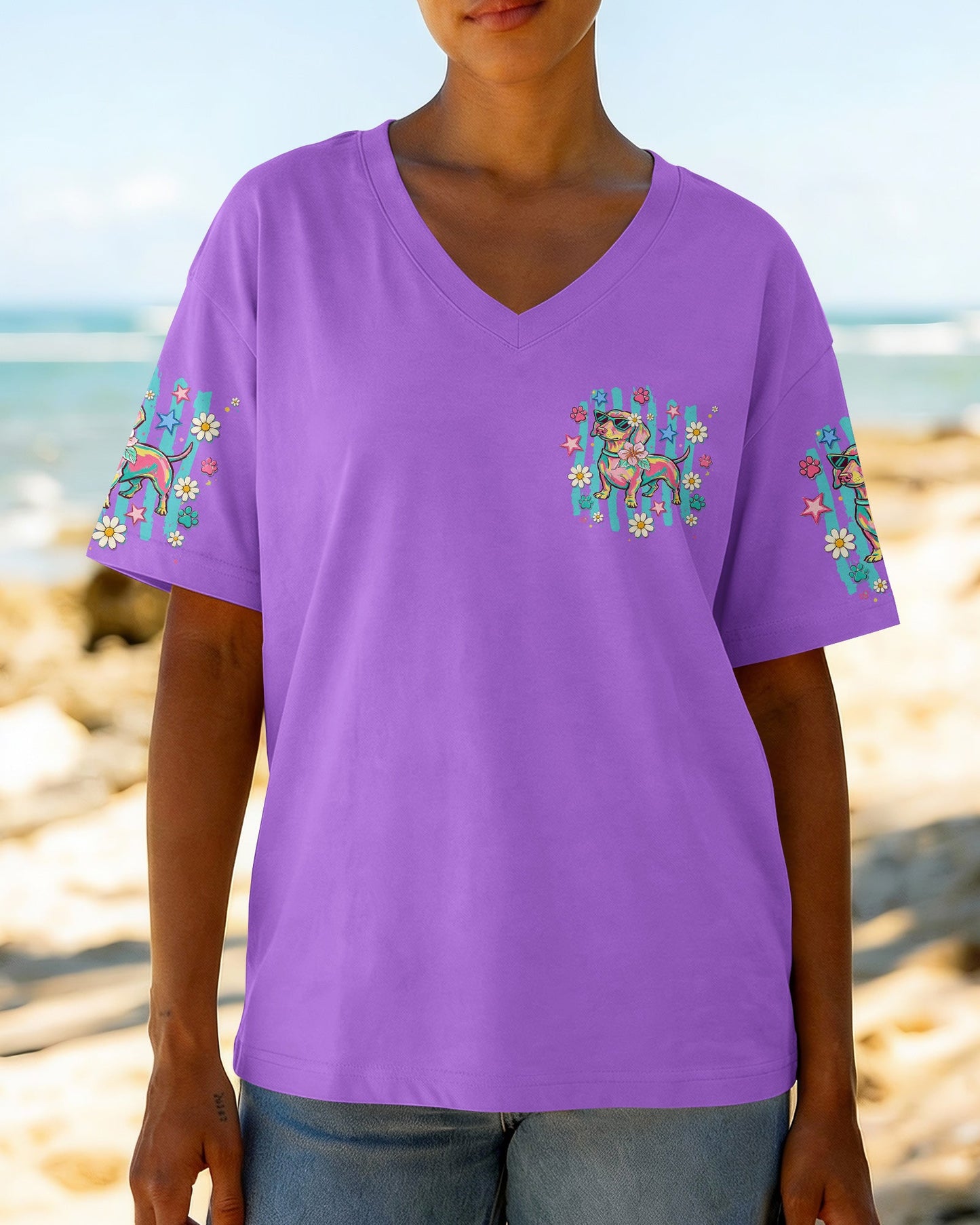LESS MEANIES MORE WEENIES DACHSHUND DOG  ALL OVER PRINT - TLTW2005261