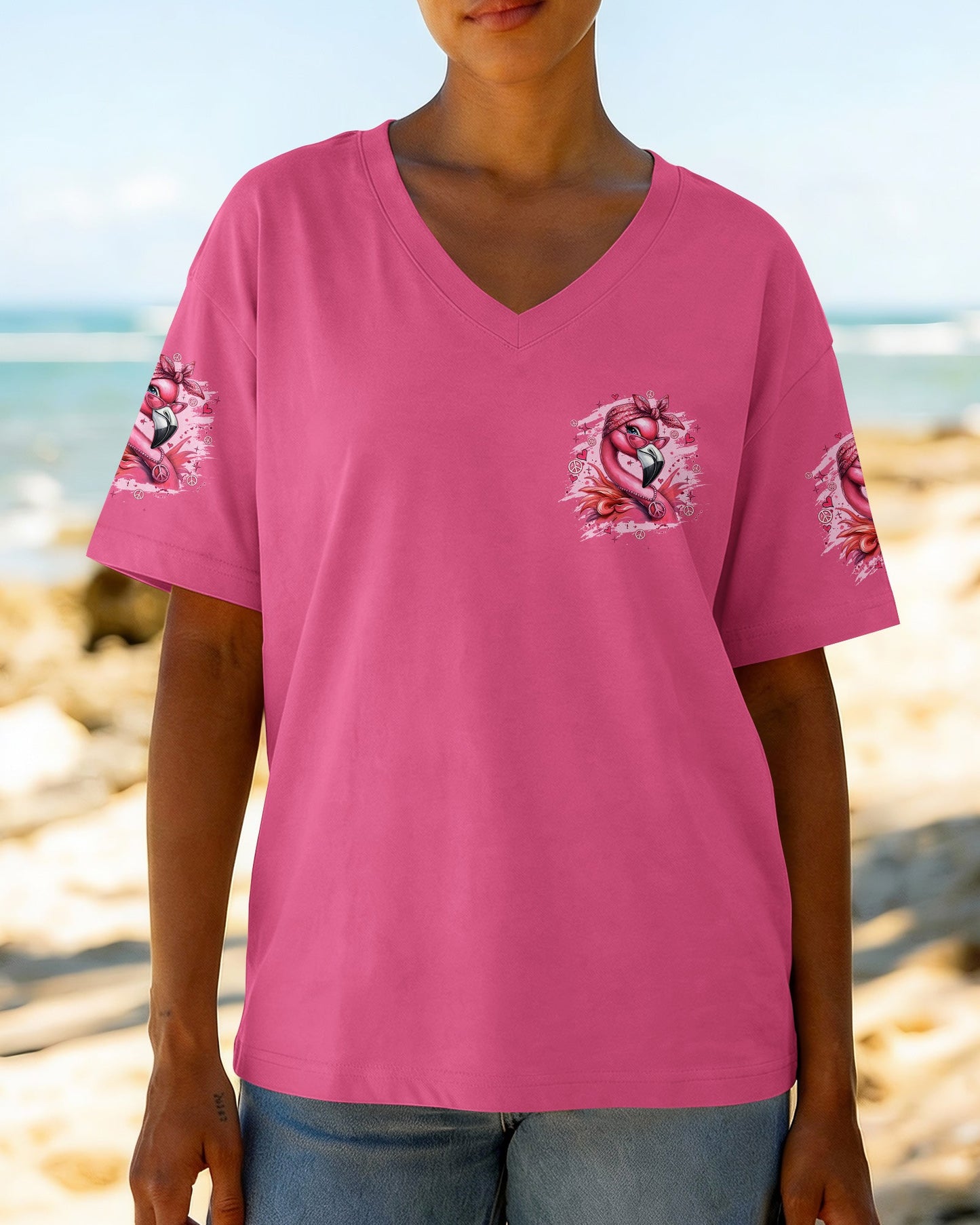 APPARENTLY I HAVE AN ATTITUDE WHO KNEW FLAMINGO ALL OVER PRINT - TYQY1804261