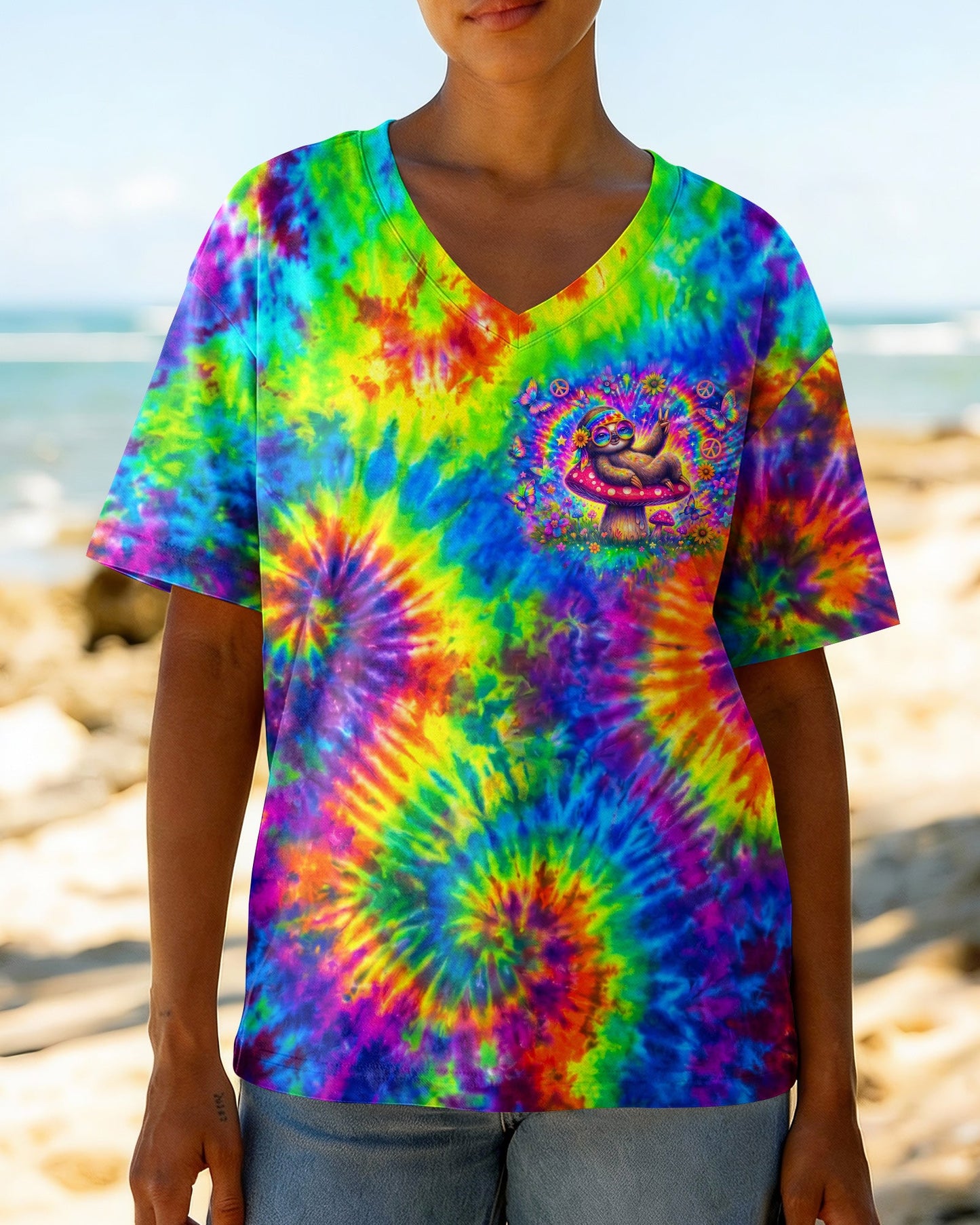 BE YOU HIPPIE SLOTH ALL OVER PRINT - RI0707262