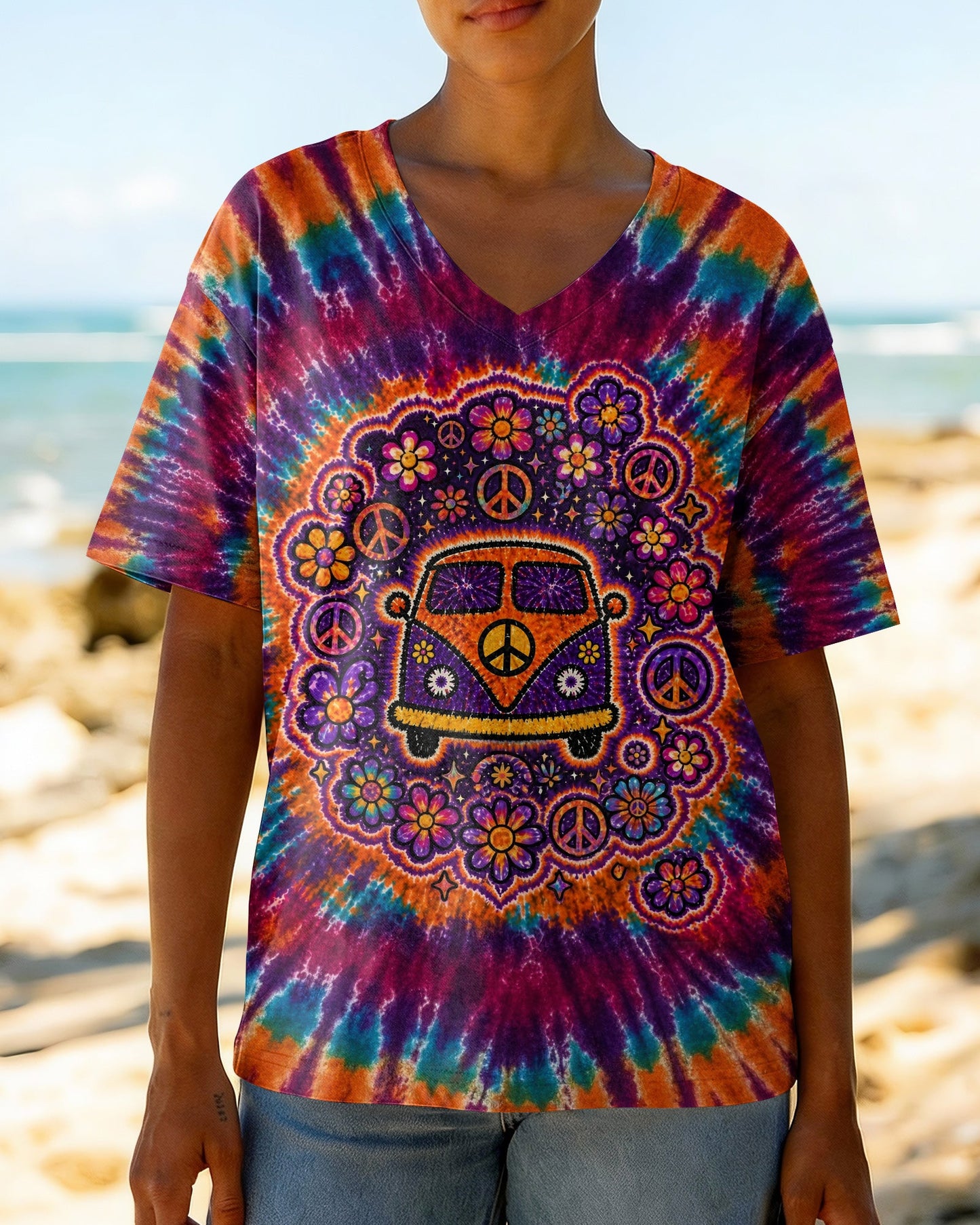 RUNNING AGAINST THE WIND BUS SWIRL ALL OVER PRINT   - TLTW2404263