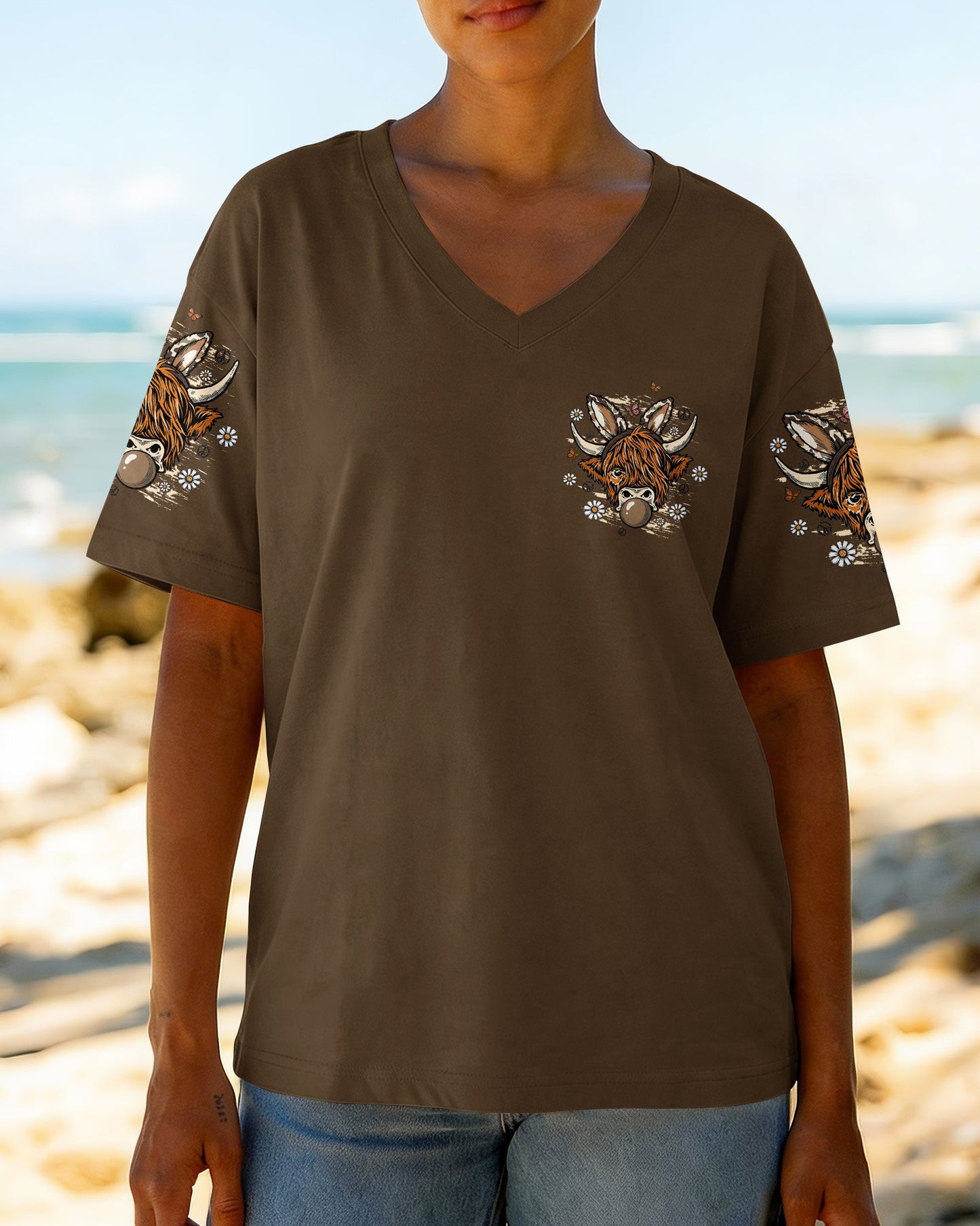 LITTLE COUNTRY LOTTA ATTITUDE COW ALL OVER PRINT  - TLTW1106262