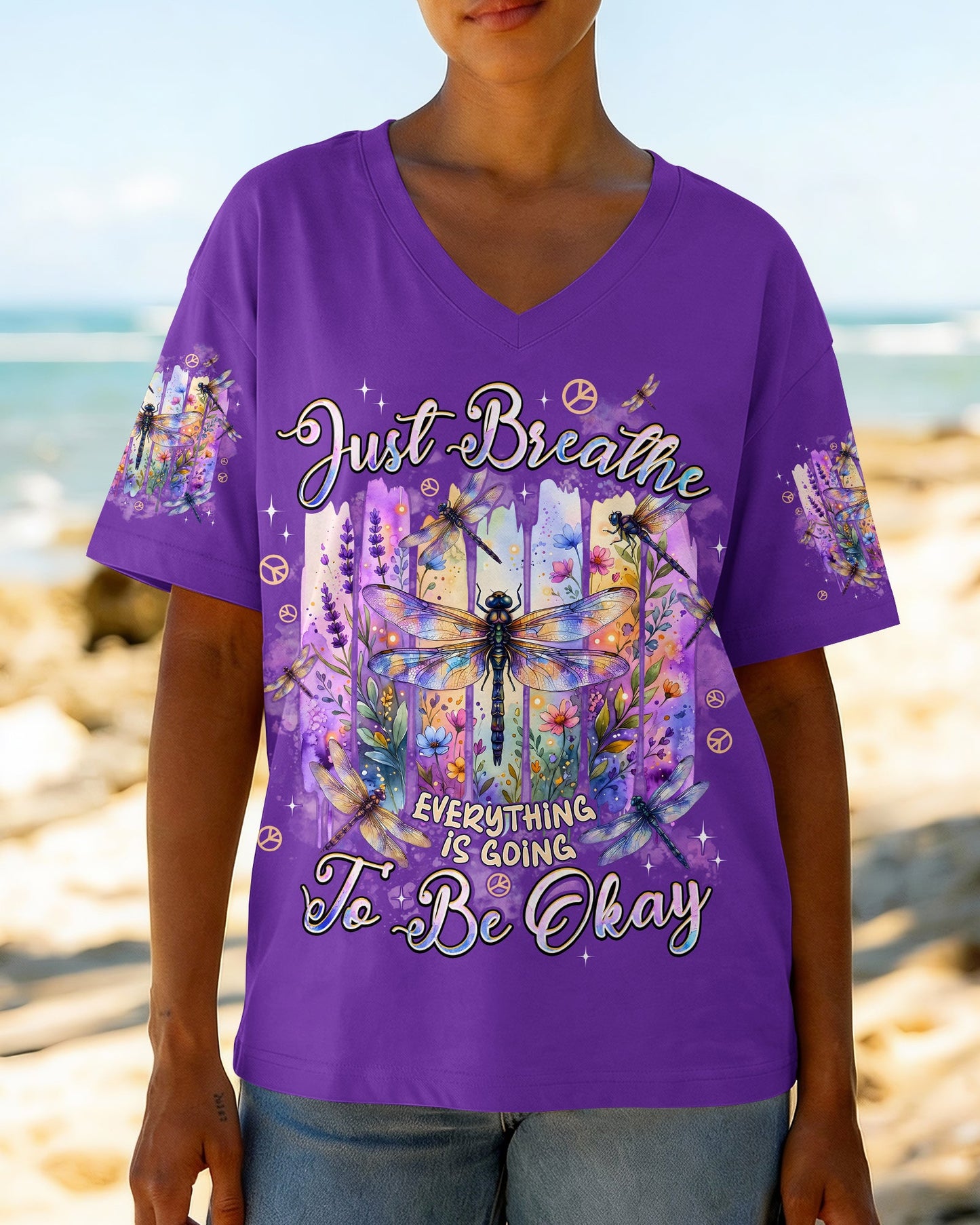 JUST BREATHE DRAGONFLY ALL OVER PRINT - TYPQ0406261