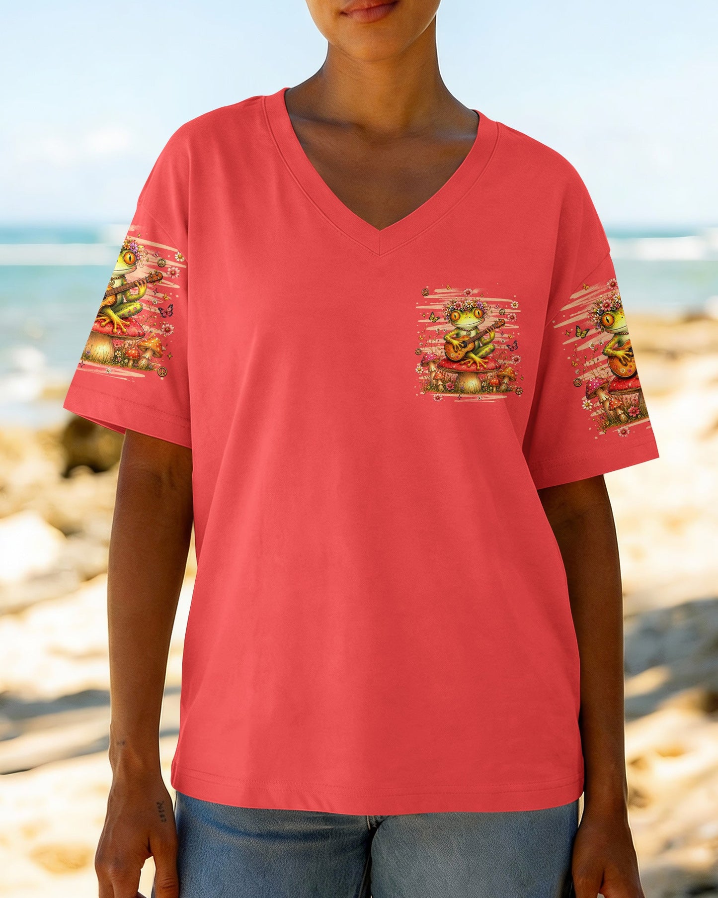 WHISPER WORDS OF WISDOM LET IT BE FROG ALL OVER PRINT  - TLHN0107264