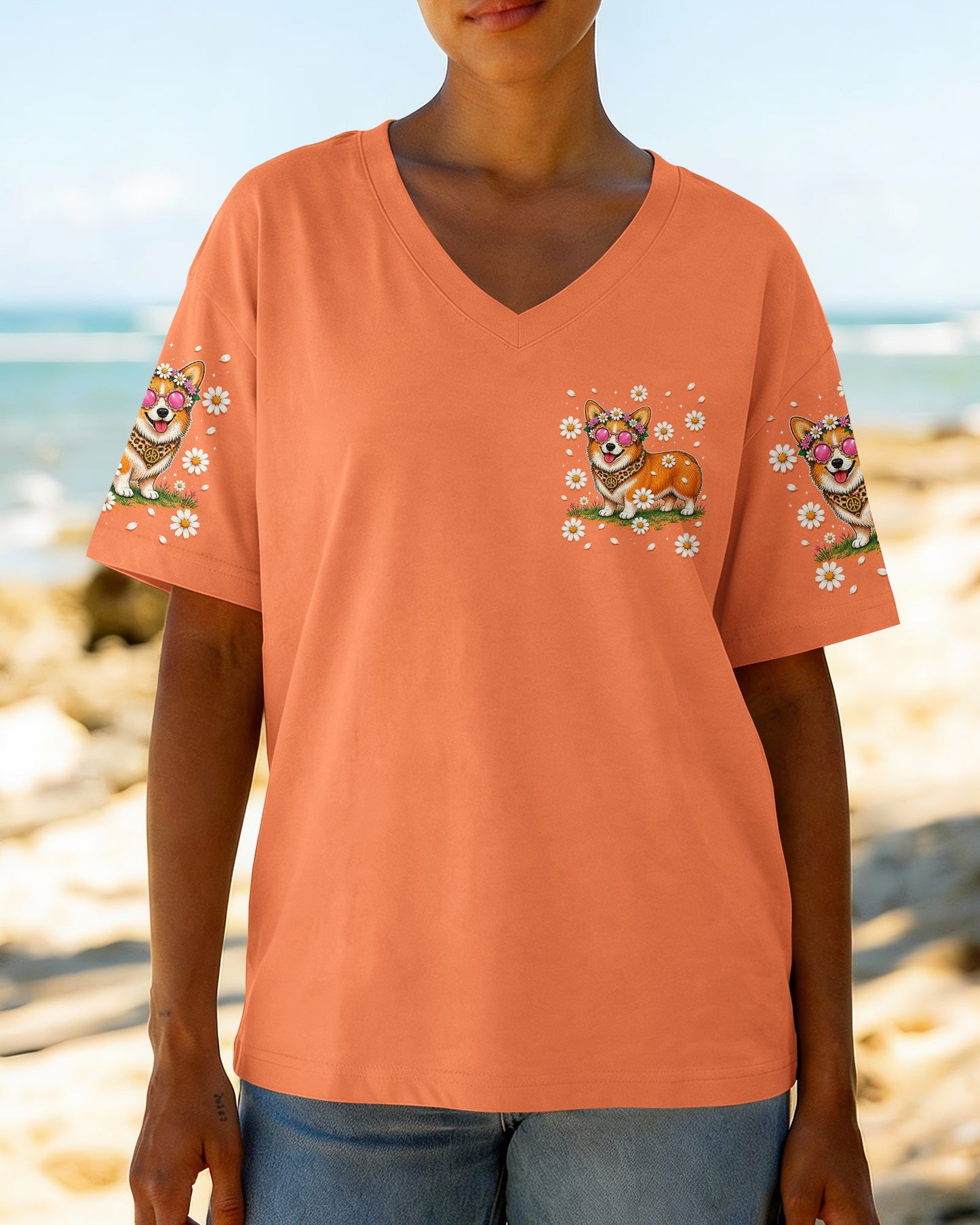 SHORT AND SASSY CORGI DOG ALL OVER PRINT - TLNT0906263