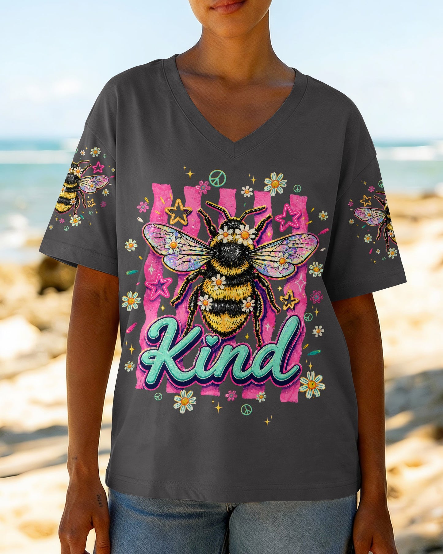 BEE KIND STRIPES  ALL OVER PRINT  - TLTW0805262