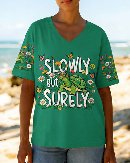 SLOWLY BUT SURELY TURTLE ALL OVER PRINT - TLNT2705263