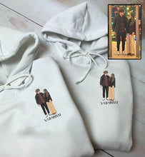 Load image into Gallery viewer, Valentine Personalized Embroidered Couple Hoodie Sweatshirt T-Shirt
