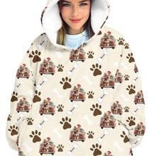 Load image into Gallery viewer, Personalized Dog Car Blanket Hoodie
