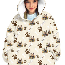 Load image into Gallery viewer, Personalized Pet Flower Blanket Hoodie
