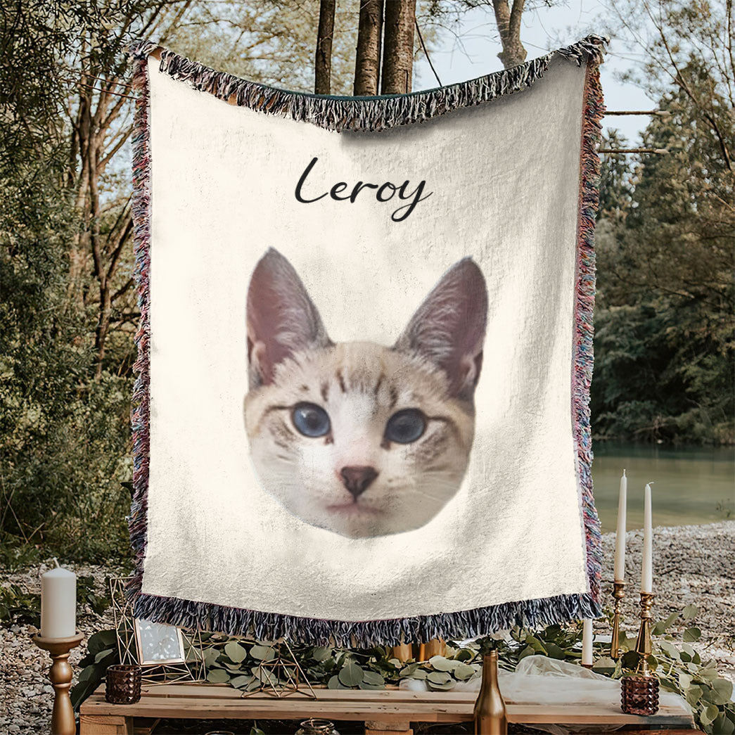 Personalized Pet Custom Woven Blanket