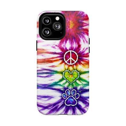 PEACE LOVE PAW PRINT MAGNETIC PHONE CASE - TLHG1304266