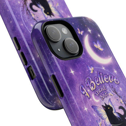 I BELIEVE THERE ARE ANGELS AMONG US BLACK CAT MAGNETIC PHONE CASE  - TLNO2605262