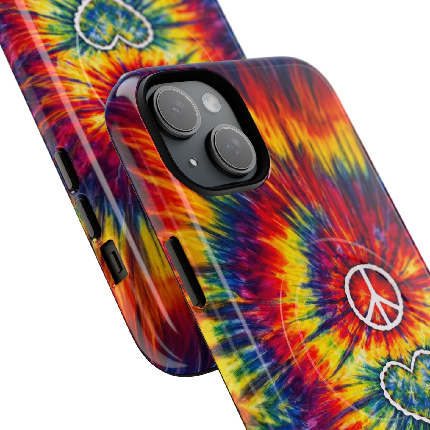 PEACE LOVE PAW PRINT COLORFUL MAGNETIC PHONE CASE - TLNT1604262