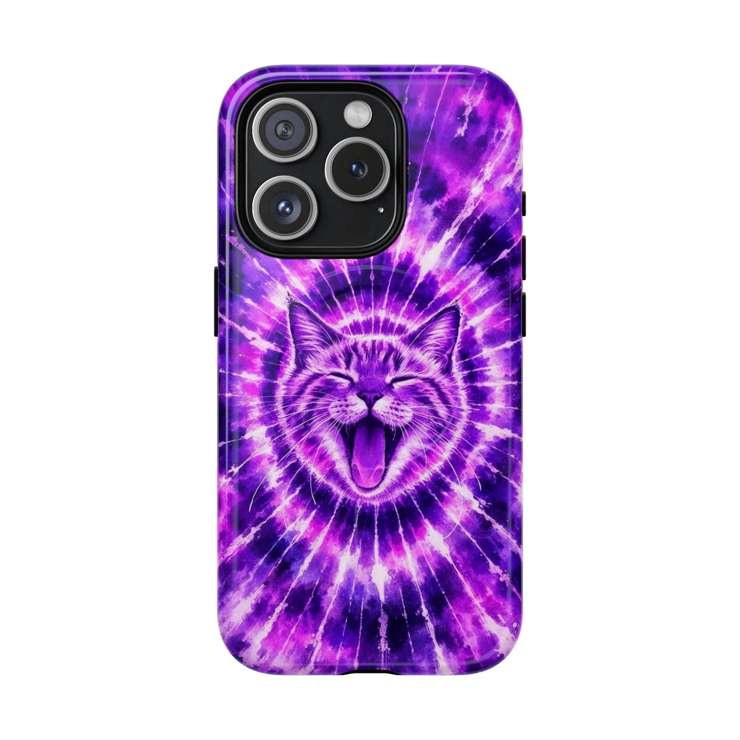 CAT PURPLE SWIRL MAGNETIC PHONE CASE  - TLHN1504263