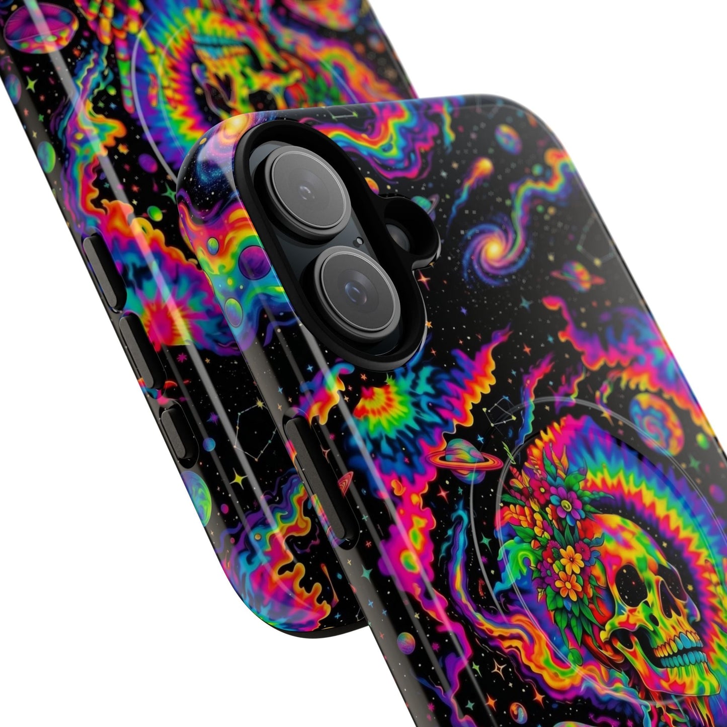 HIPPIE SKULL PSYCHEDELIC MAGNETIC PHONE CASE  - TLNO2904262