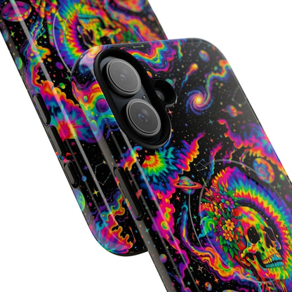 HIPPIE SKULL PSYCHEDELIC MAGNETIC PHONE CASE  - TLNO2904262