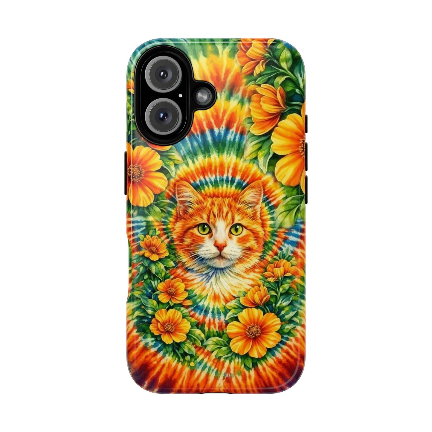 FLORAL CAT SWIRL  MAGNETIC PHONE CASE - TLHG2204264