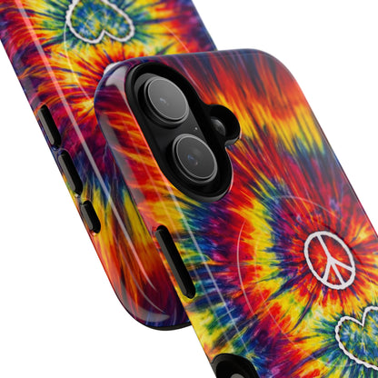 PEACE LOVE PAW PRINT COLORFUL MAGNETIC PHONE CASE - TLNT1604262