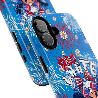 RED WHITE AND MOOO COW MAGNETIC PHONE CASE  - TY1306262