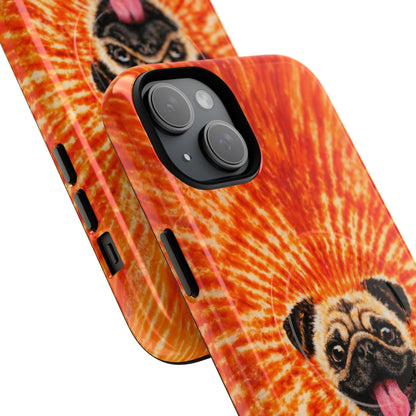 PUG DOG ORANGE MAGNETIC PHONE CASE - TLNT1604261