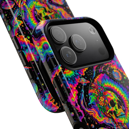 HIPPIE SKULL PSYCHEDELIC MAGNETIC PHONE CASE  - TLNO2904262
