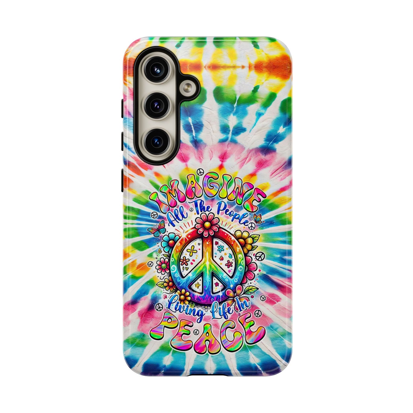 IMAGINE ALL THE PEOPLE LIVING LIFE IN PEACE TIE DYE PHONE CASE - TYQY1504253