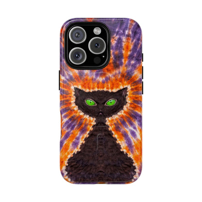 BLACK CAT PURPLE & ORANGE MAGNETIC  PHONE CASE  - TLHN2404264