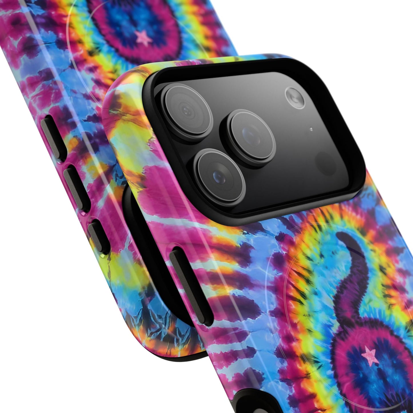 CAT COLORFUL SWIRL PATTERN MAGNETIC PHONE CASE - TLTW1404263
