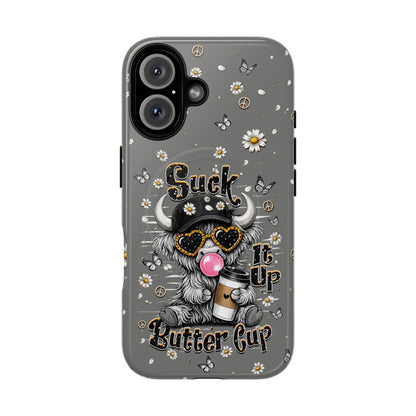 SUCK IT UP BUTTERCUP COW MAGNETIC PHONE CASE  - TLHN0806263