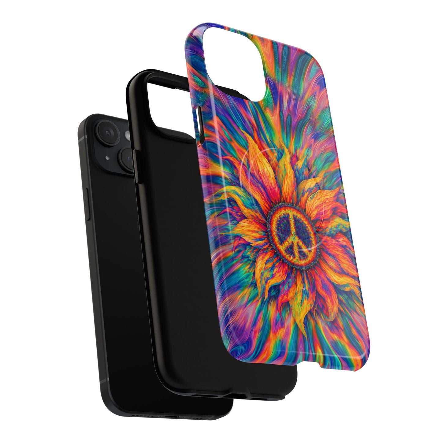 SUNFLOWER PEACE BURST MAGNETIC PHONE CASE - TLTW2906268