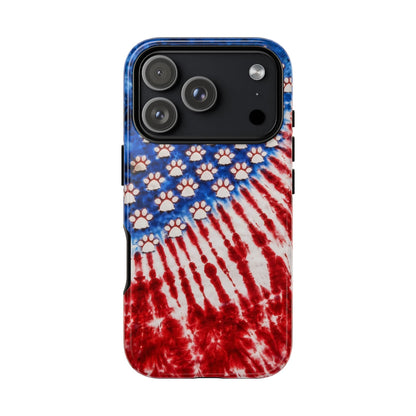 PAW PRINT RED WHITE & BLUE PHONE CASE - TLHG1704262