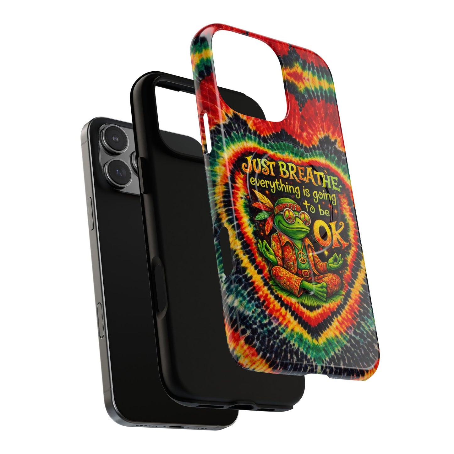 JUST BREATHE FROG SWIRL MAGNETIC PHONE CASE - KMTM2304262