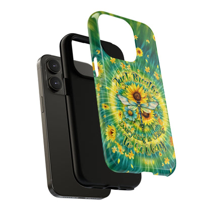 JUST BREATHE DRAGONFLY FLORAL MAGNETIC PHONE CASE  - TLHG1304263