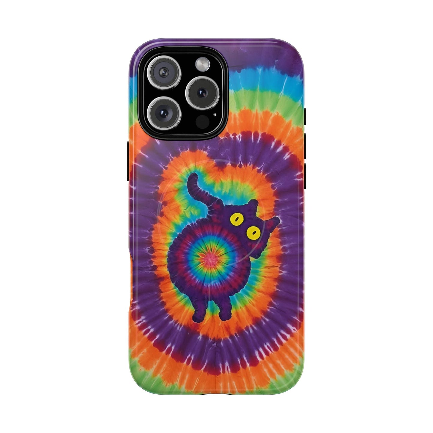 FUNNY CAT SWIRL MAGNETIC PHONE CASE - TLNO1604261