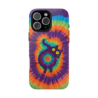 FUNNY CAT SWIRL MAGNETIC PHONE CASE - TLNO1604261