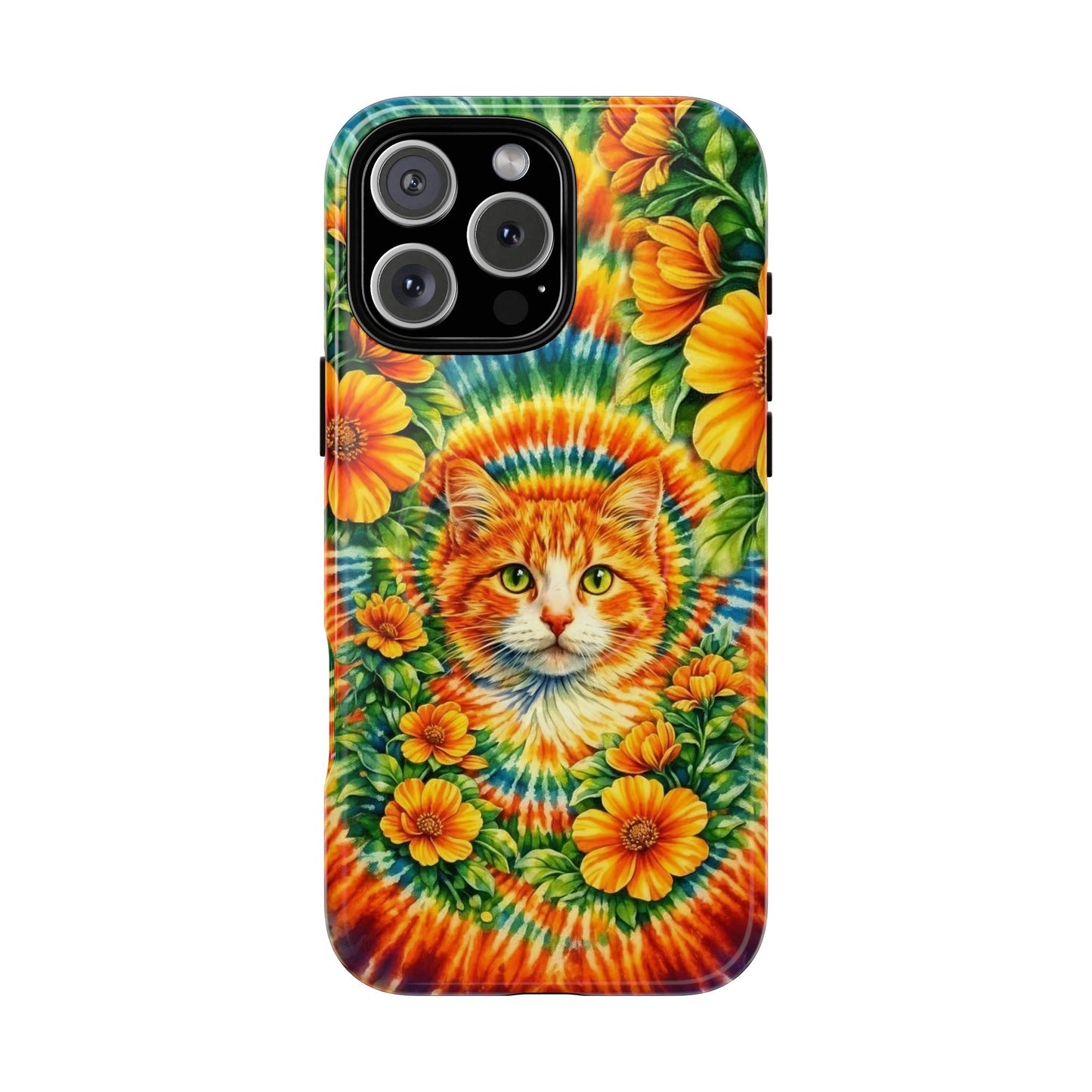FLORAL CAT SWIRL  MAGNETIC PHONE CASE - TLHG2204264