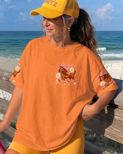 LET'S GO GIRLS DACHSHUND DOG  ALL OVER PRINT  - TLTW2905262